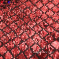 Impression sublime de tissu de paillettes rouges multifonctionnel de 5 mm